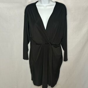 Vintage Atmosphere Black Dress with Long Sleeves size 14